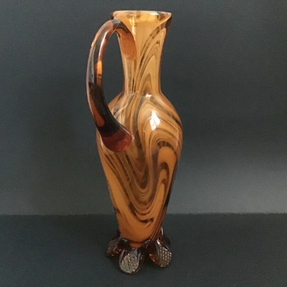 Amber Style Glass Pitcher Jug - Picture 2 of 4